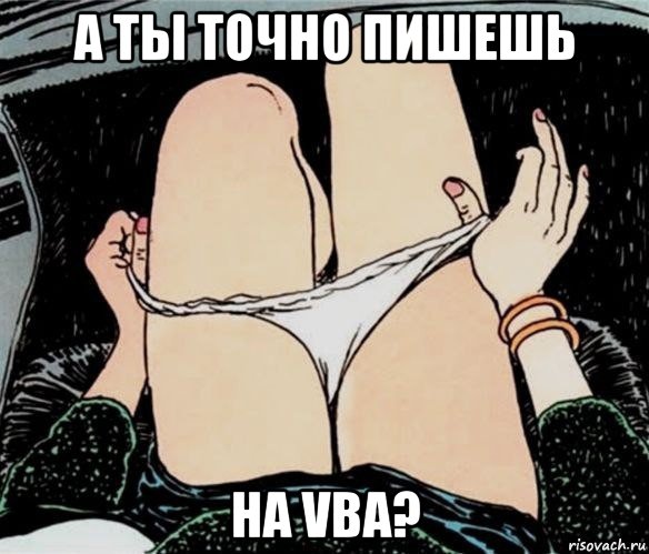 а ты точно пишешь на vba?, Мем А ты точно