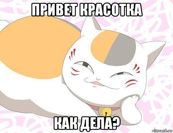 привет красотка как дела?