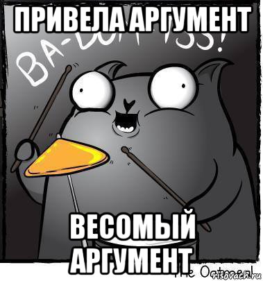 привела аргумент весомый аргумент