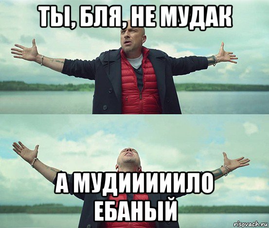 ты, бля, не мудак а мудииииило ебаный