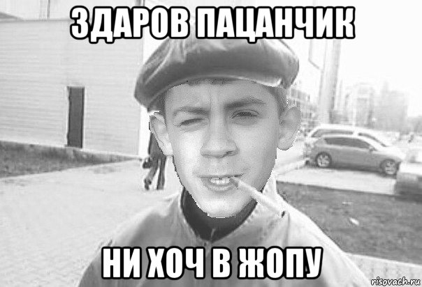 здаров пацанчик ни хоч в жопу