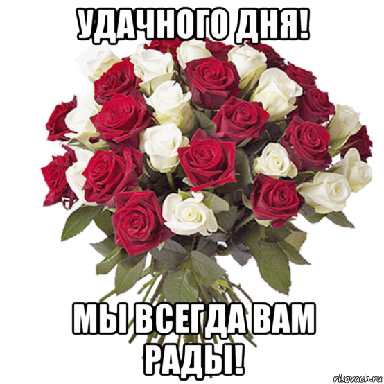 удачного дня! мы всегда вам рады!