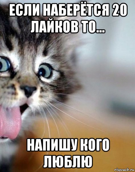 если наберётся 20 лайков то... напишу кого люблю