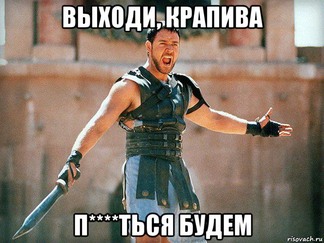 выходи, крапива п****ться будем