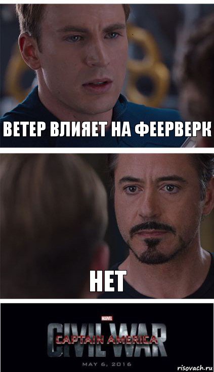 ветер влияет на феерверк нет, Комикс   Гражданская Война