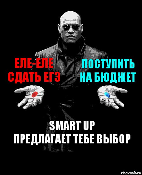 Еле-еле сдать ЕГЭ Поступить на бюджет Smart Up
Предлагает тебе выбор, Комикс Выбор