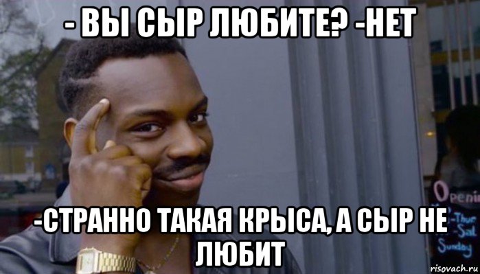 - вы сыр любите? -нет -странно такая крыса, а сыр не любит, Мем Не делай не будет