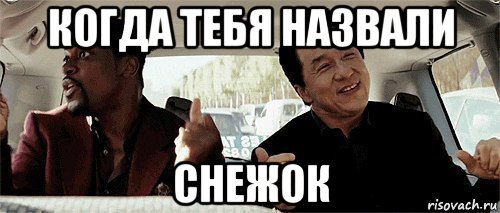 когда тебя назвали снежок