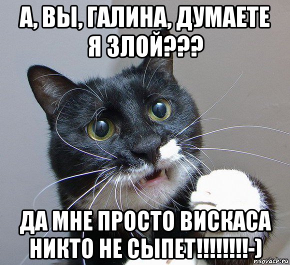 а, вы, галина, думаете я злой??? да мне просто вискаса никто не сыпет!!!!!!!!-)