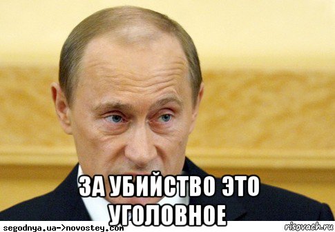  за убийство это уголовное, Мем  Путин