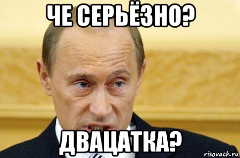 че серьёзно? двацатка?, Мем путин