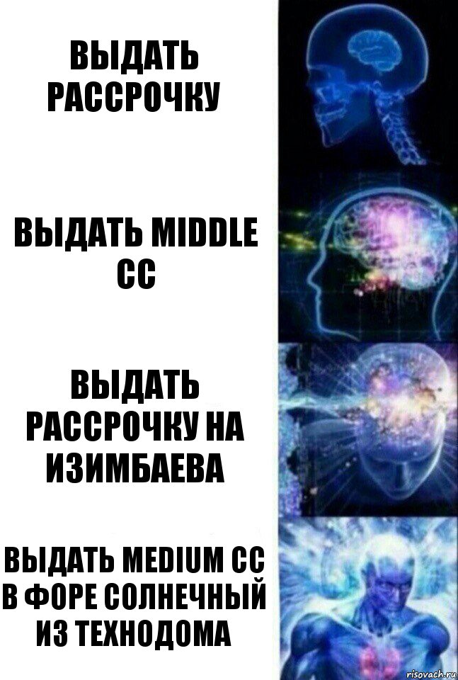 выдать рассрочку выдать middle сс выдать рассрочку на Изимбаева выдать Medium сс в форе солнечный из технодома, Комикс  Сверхразум