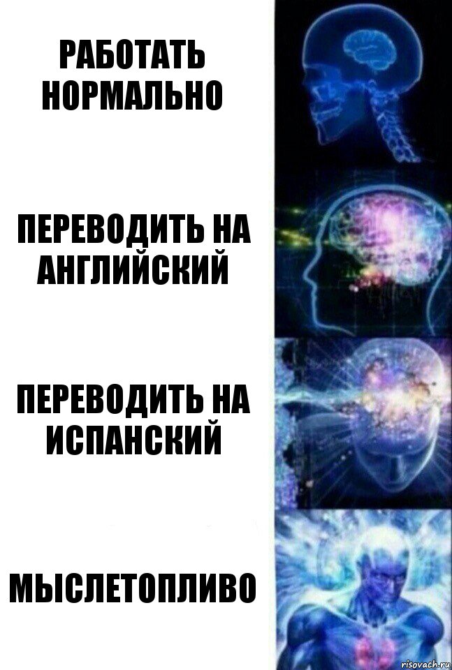 Работать нормально Переводить на английский Переводить на испанский МЫСЛЕТОПЛИВО, Комикс  Сверхразум