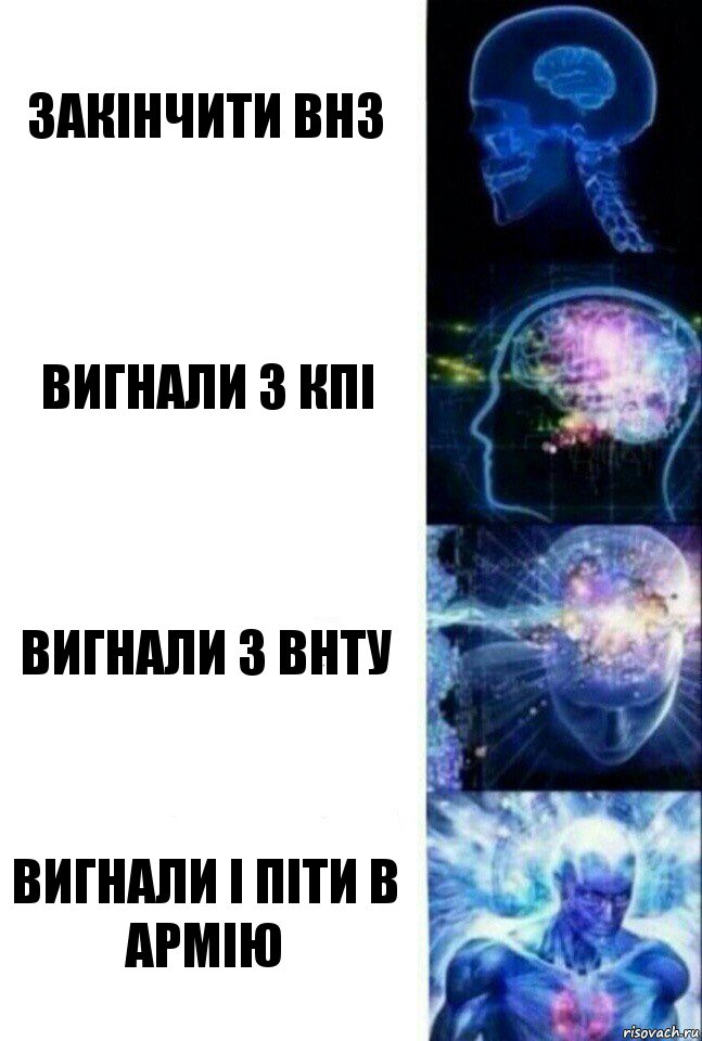 Закінчити ВНЗ Вигнали з КПІ Вигнали з ВНТУ Вигнали і піти в армію, Комикс  Сверхразум