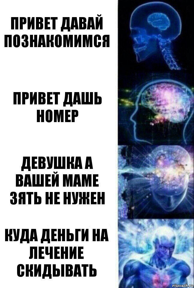 привет давай познакомимся привет дашь номер девушка а вашей маме зять не нужен куда деньги на лечение скидывать, Комикс  Сверхразум