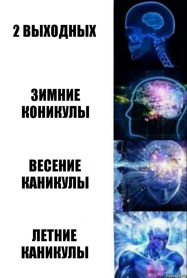 2 выходных зимние коникулы весение каникулы летние каникулы, Комикс  Сверхразум