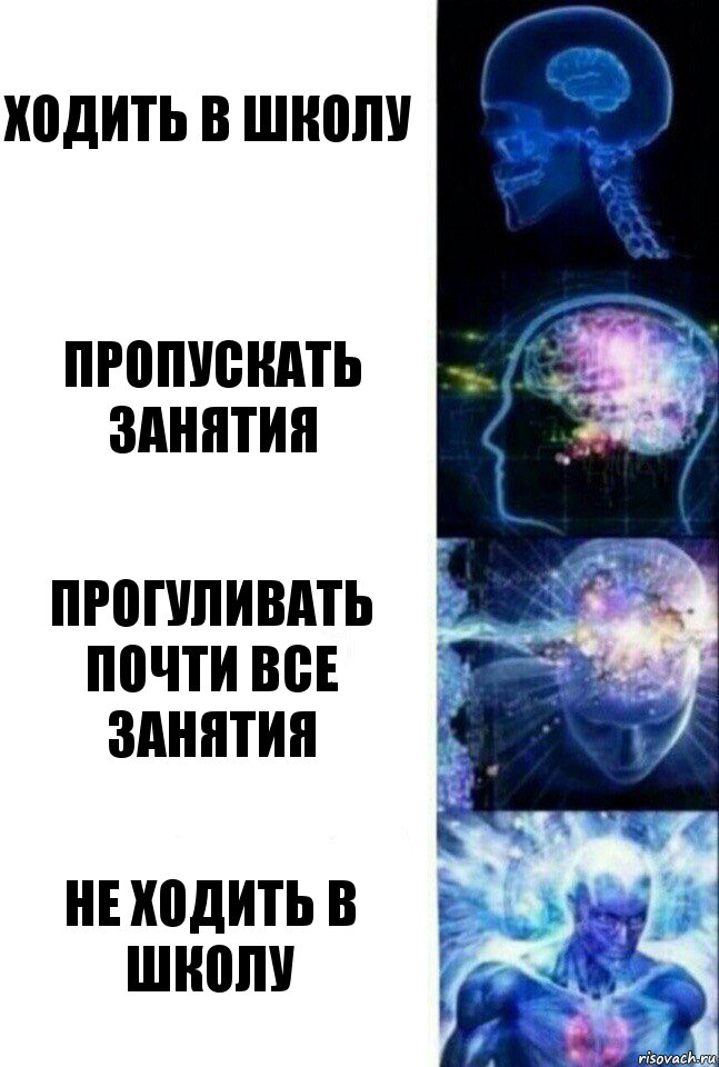 Ходить в школу Пропускать занятия прогуливать почти все занятия не ходить в школу, Комикс  Сверхразум