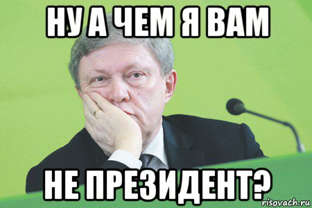 ну а чем я вам не президент?
