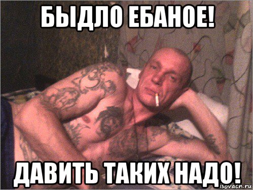 быдло ебаное! давить таких надо!