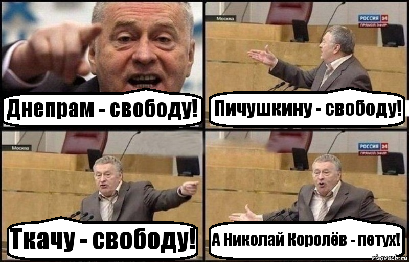 Днепрам - свободу! Пичушкину - свободу! Ткачу - свободу! А Николай Королёв - петух!, Комикс Жириновский