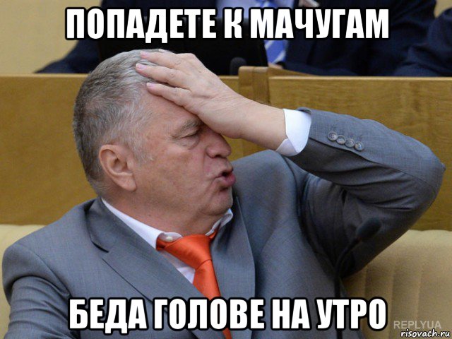 попадете к мачугам беда голове на утро