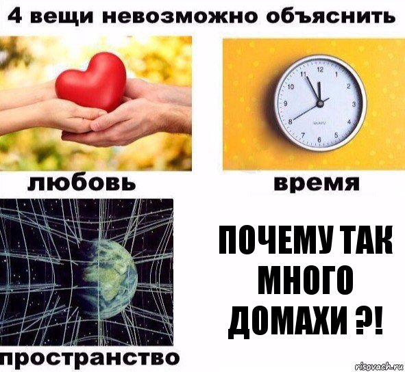 Почему так много домахи ?!, Комикс  4 вещи невозможно объяснить