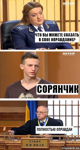 Что вы можете сказать в свое оправдание? Сорянчик ПОЛНОСТЬЮ ОПРАВДАН, Комикс  В суде