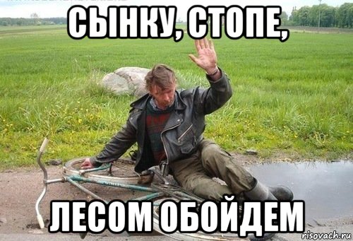 сынку, стопе, лесом обойдем