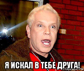  я искал в тебе друга!