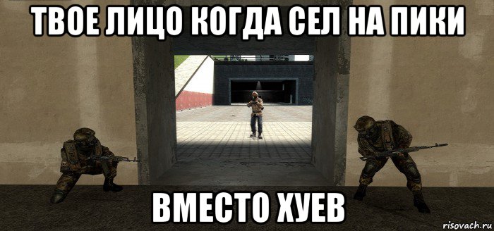 твое лицо когда сел на пики вместо хуев