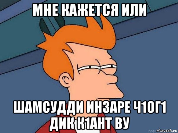 мне кажется или шамсудди инзаре ч1ог1 дик к1ант ву, Мем  Фрай (мне кажется или)