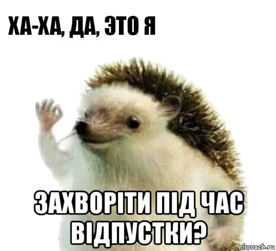  захворіти під час відпустки?, Мем Ха-ха да это я