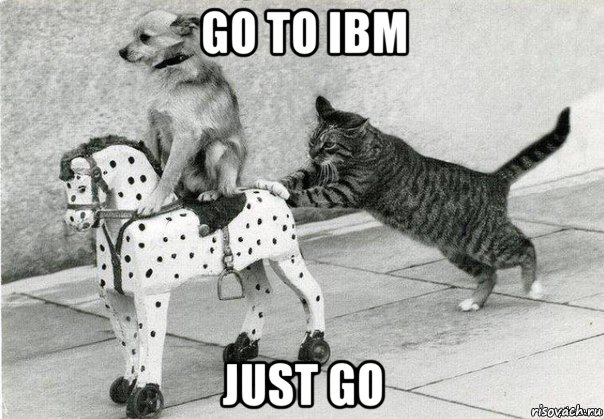 go to ibm just go, Мем Катись к хуям
