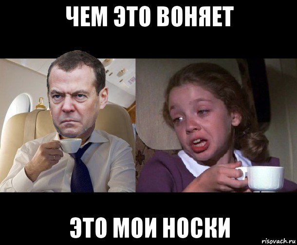 чем это воняет это мои носки, Мем Медведев чай недоволен