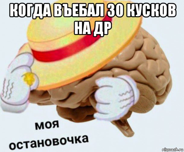 когда въебал 30 кусков на др , Мем   Моя остановочка мозг