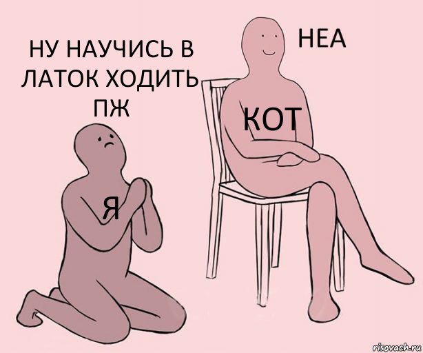 я кот ну научись в латок ходить пж, Комикс Неа