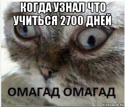 когда узнал что учиться 2700 дней 