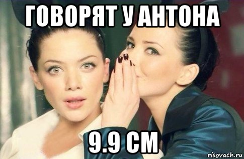 говорят у антона 9.9 см, Мем  Он