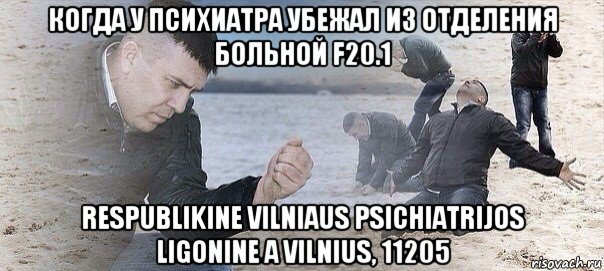когда у психиатра убежал из отделения больной f20.1 respublikine vilniaus psichiatrijos ligonine a vilnius, 11205