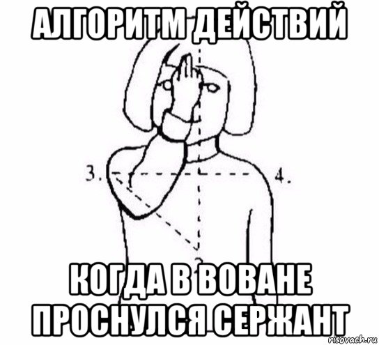 алгоритм действий когда в воване проснулся сержант, Мем  Перекреститься