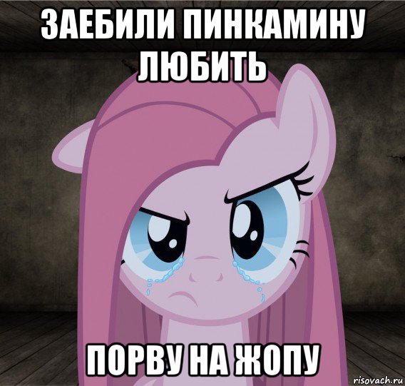 заебили пинкамину любить порву на жопу, Мем Pinkamena Diane Pie
