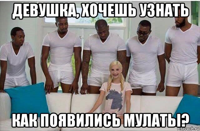 девушка, хочешь узнать как появились мулатьі?