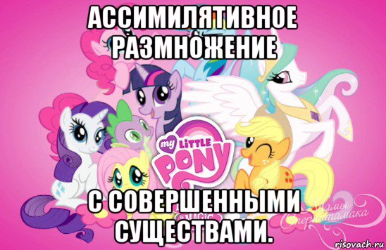 ассимилятивное размножение с совершенными существами.