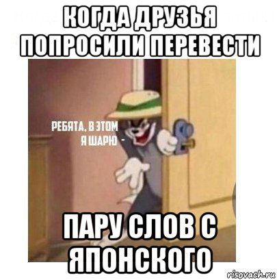 когда друзья попросили перевести пару слов с японского, Мем Ребята я в этом шарю