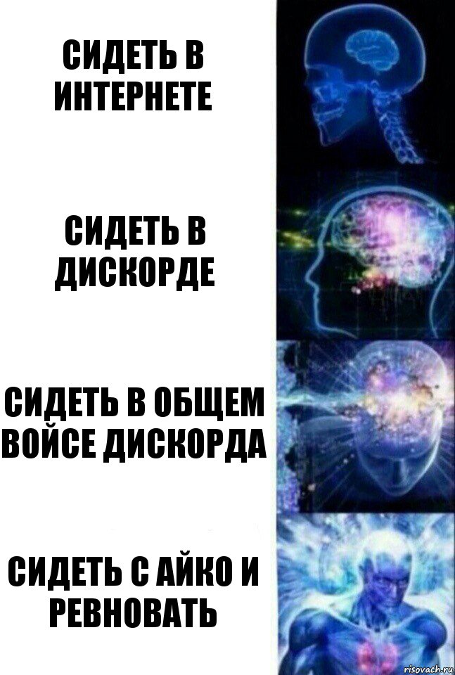 сидеть в интернете сидеть в дискорде сидеть в общем войсе дискорда сидеть с Айко и ревновать, Комикс  Сверхразум