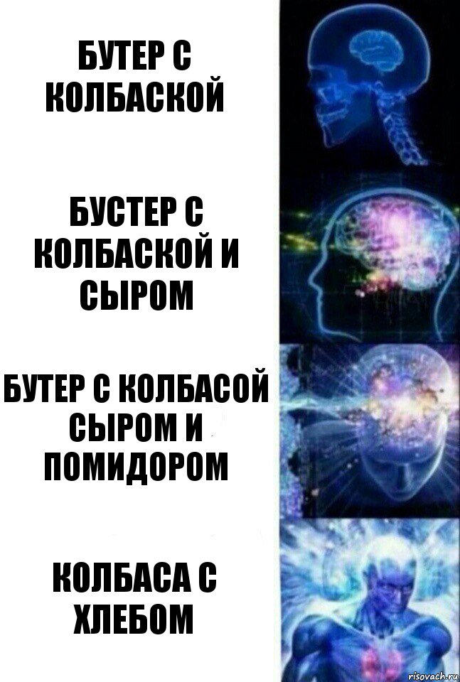 Бутер с колбаской Бустер с колбаской и сыром Бутер с колбасой сыром и помидором Колбаса с хлебом