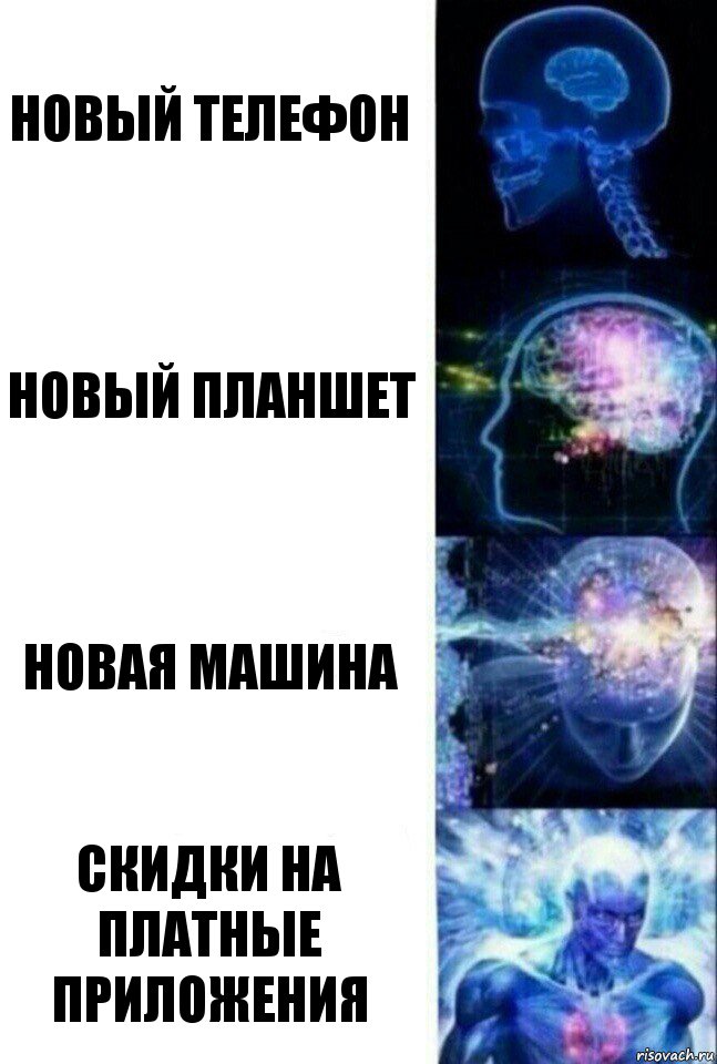 новый телефон новый планшет новая машина скидки на платные приложения, Комикс  Сверхразум