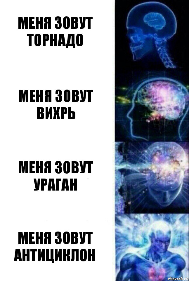 меня зовут торнадо меня зовут вихрь меня зовут ураган меня зовут антициклон, Комикс  Сверхразум