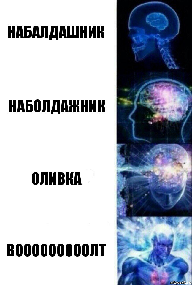 Набалдашник Наболдажник Оливка ВОООООООООЛТ, Комикс  Сверхразум