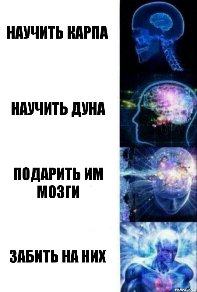 Научить Карпа Научить Дуна Подарить им мозги Забить на них, Комикс  Сверхразум